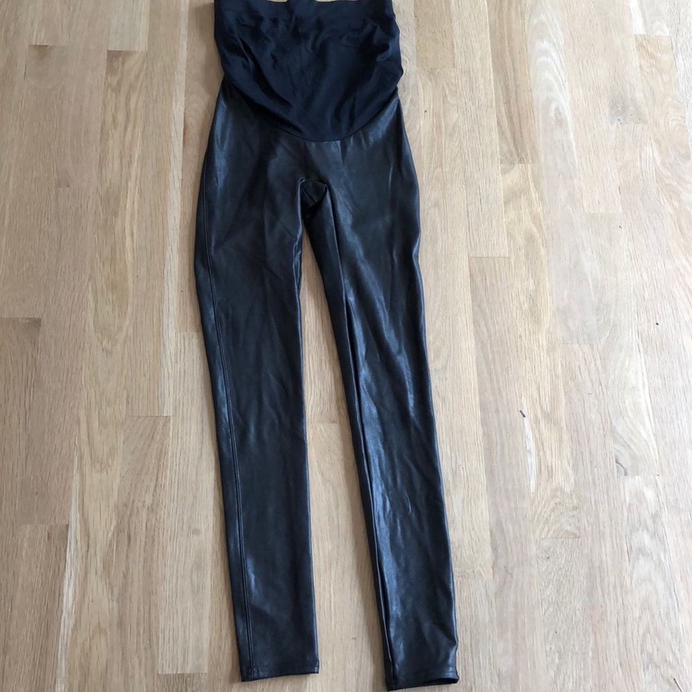 Spanx Maternity Faux Leather Leggings
